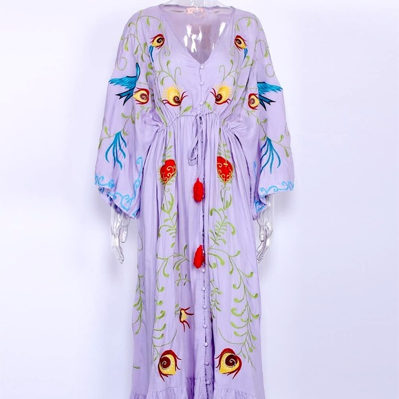 STUNNING cotton embroidered dress - All colors available! - Picture 12 of 15